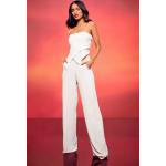 Pantalons droits Boohoo blancs Taille XS pour femme en promo 