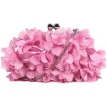 Sacs à main imprimés de soirée rose bonbon à fleurs look fashion pour femme 