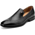 Chaussures casual de mariage noires en caoutchouc à pompons Pointure 44 look casual pour homme 