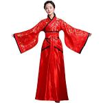 Meijunter Chinois Ancien Femmes Hanfu - Traditionnel Costume Élégant Rétro Tang Suit Scène Robe, Rouge, Tag XXXL = EU 54