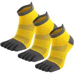 Chaussettes jaunes de running respirantes en lot de 3 Pointure 38 look fashion pour homme 