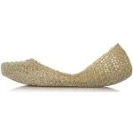 Chaussures casual Melissa Campana dorées à bouts ronds Pointure 39 look casual pour femme en promo 
