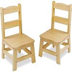 Melissa & Doug - Lot de 2 chaises en bois massif - mobilier léger pour salle de jeux