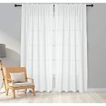 Rideaux de porte blancs Semi-transparents en lot de 2 modernes 