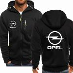 MEMASS Pull à Capuche zippé pour Homme pour Opel Sweat à Capuche avec Cordon de Serrage Sports Casual Active Vestes Tops-Black||L
