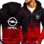 MEMASS Sweats à Capuche décontractés pour Hommes pour Opel Full Zip Pockets Sweatshirts Pull à Manches Longues Mode Vestes à Capuche pour Hommes-Red||L