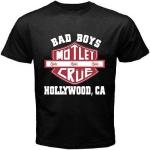 Men Hip Hop T Shirt Motley Crue Bad Boys Metal Rock Band Printed Black T Shirts Short Sleeve Funny Tees
