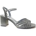 Sandales à talons Menbur argentées à bouts ouverts Pointure 35 look fashion 