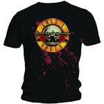 Mens Guns n Roses Bullet Logo Slash Axl Rose officiel T-shirt Hommes unisexe (Large)