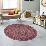 Tapis ronds Menzzo rouges 