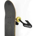 MEOLLO Support mural pour planche à roulettes et longboard (100 % acier) (noir X1)