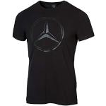 T-shirts Mercedes Benz noirs en coton à manches courtes Mercedes Benz à manches courtes à col rond Taille XL look fashion pour homme 