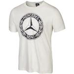 T-shirts Mercedes Benz blancs à manches courtes Mercedes Benz à manches courtes à col rond Taille L classiques pour homme 