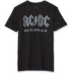MERCHCODE ACDC Back in Tee T-Shirt, Noir (Black 00007), Medium Homme