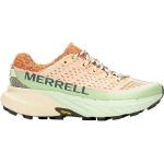 Chaussures trail Merrell beiges en fil filet respirantes Pointure 37 look fashion pour femme en promo 
