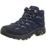 Chaussures de randonnée Merrell Moab bleu marine en toile en gore tex imperméables Pointure 51 look fashion pour homme en promo 