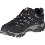 Chaussures de randonnée Merrell Moab noires en cuir synthétique en gore tex imperméables Pointure 43 look fashion pour homme en promo 