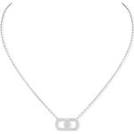 Messika collier So Move en or blanc 18ct - Argent