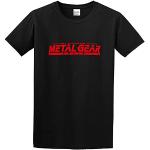 Metal Gear Solid Famous Video Game Cotton Round Neck Tee Shirt for Men Black M