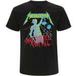Metallica et Justice All Black Classic Rock Metal Band Tee T-Shirt unisexe