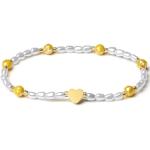 Bracelets de perles dorés en cristal 18 carats fait main look fashion pour femme 