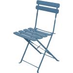 Chaises de jardin design bleues en métal pliables 