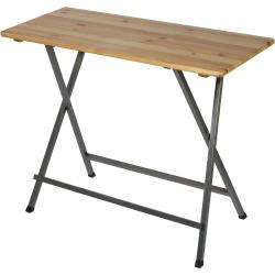 METRO Professional Mange debout / Table haute de bar BAVIÈRE, bois / acier, 140 x 60 x 110 cm, pliable, marron - marron Bois massif 309321