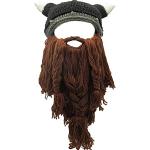 Bonnets pour fêtes de Noël marron à rayures en laine Tailles uniques look fashion pour homme 
