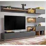Meubles TV en bois marron en chêne contemporains 