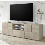 Meubles TV en bois Pegane marron en chêne modernes 