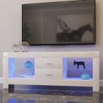 Meubles TV blancs avec tiroirs contemporains 