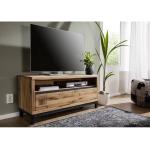 Meubles TV design marron en bois massif enduits modernes 