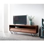 Meubles TV design DeLife marron en acacia en promo 
