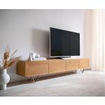 Meubles TV en bois gris acier en bois massif 