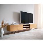 Meubles TV en bois gris acier en bois massif 