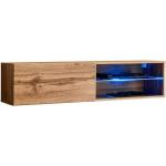 Meubles TV en bois marron en bois finition mate modernes 