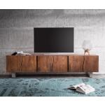 Meubles TV en bois DeLife Live-Edge marron en bois massif modernes 