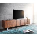 Meubles TV en bois gris acier en bois massif modernes 