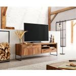 Meubles TV en bois marron patchwork en bois massif modernes 