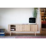 Meubles TV en bois marron en chêne scandinaves 