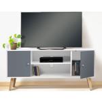 Meubles TV en bois marron en pin scandinaves en promo 