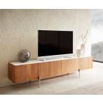 Meubles TV gris acier en acacia minimalistes 