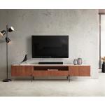 Meubles TV design marron en bois massif modernes 