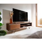 Meubles TV en bois DeLife Stonegrace marron en acacia en promo 