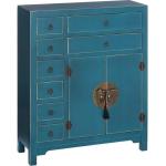 Tables console bleues 