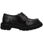 Chaussures casual noires en cuir à talons carrés à lacets Pointure 35 look casual pour femme 