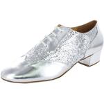 Chaussures de tango argentées en cuir synthétique légères à lacets Pointure 43 classiques pour homme 