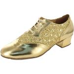 Chaussures de tango dorées en cuir synthétique légères à lacets Pointure 42 classiques pour homme 