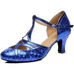 Chaussures de danse de mariage bleues Pointure 41 look fashion pour femme 