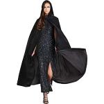 Capes à capuche noires en velours Tailles uniques look fashion en promo 